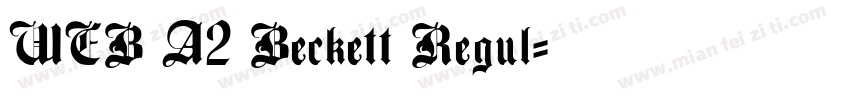 WEB A2 Beckett Regul字体转换